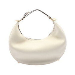 FENDI Handbag Leather White